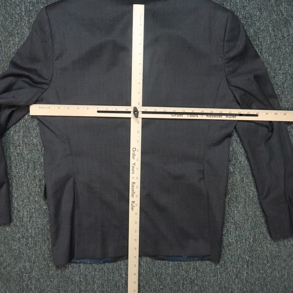 Ted Baker Blazer Mens 42R Gray Endurance Wool Double Vent Suit Jacket - Picture 10 of 15